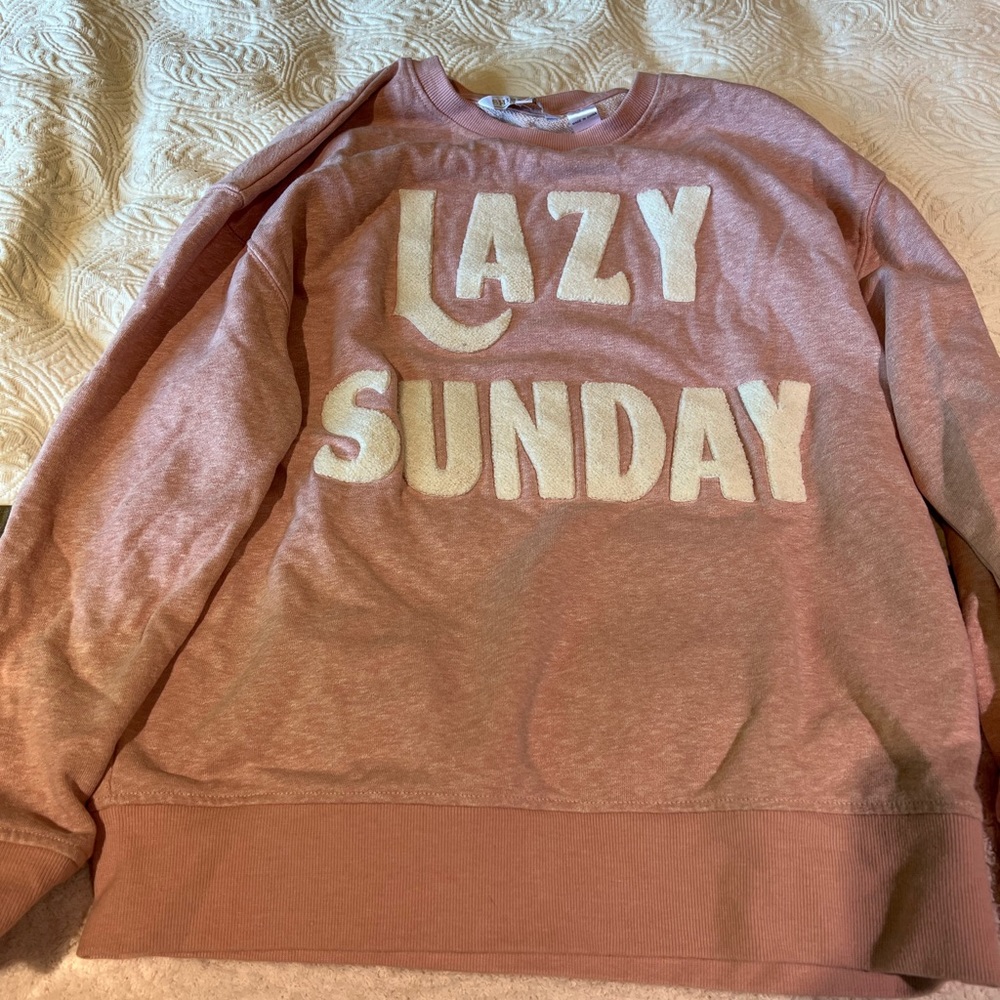 Soft Lazy Sunday Graphic pullover by Shiraleah